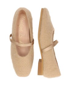 Bridget Birkin 【Bridget Birkin】エラスティックバンドもこもこスクエアバレエシューズ