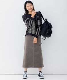 23区 【洗える】Armor-lux スムース ボーダー クロップド カットソー