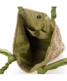 UNBILLION カシュカシュ cachecache / 下がりリボン柄編みトート カゴバッグ