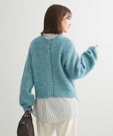 Green Parks バンドカラーストライプシャツ