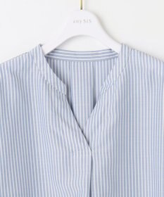 ANY SIS L 【AIコラボ】スタンドカラースキッパー ブラウス