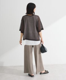 Green Parks アソートロゴ半袖シアーニットプルオーバー