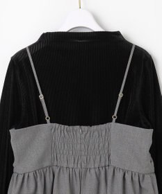 ANY SIS S 【BAILA12月号掲載・貴島明日香さんコラボ】ドッキングビスチェワンピース×インナーセット