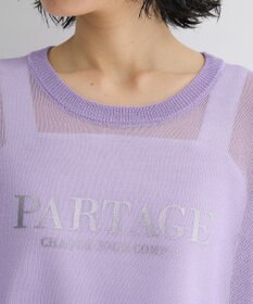 Green Parks アソートロゴ半袖シアーニットプルオーバー