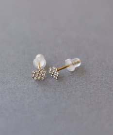 Phoebe 〈金属アレルギー対応〉3wayハートパヴェビジューパールキャッチピアス/ゴールド