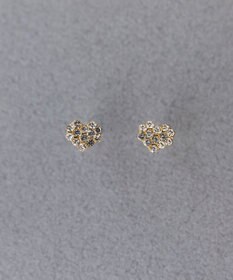 Phoebe 〈金属アレルギー対応〉3wayハートパヴェビジューパールキャッチピアス/ゴールド