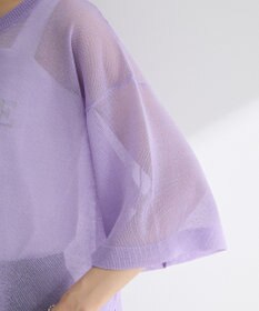 Green Parks アソートロゴ半袖シアーニットプルオーバー