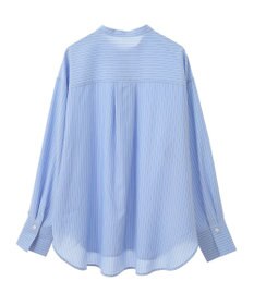 Green Parks バンドカラーストライプシャツ