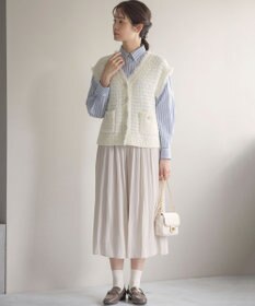 組曲 L 【WEB限定カラーあり】ギャザーライトデシン パンツ