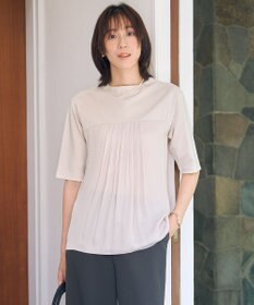 J.PRESS LADIES 【洗える・抗菌防臭・接触冷感・吸水速乾】ドライポンチ フレア カットソー