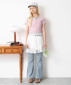 WEGO ヘンリーネックレイヤードT