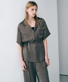 uncrave ライトダブルサテン シャツジャケット