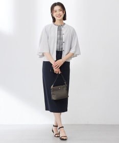 J.PRESS LADIES L 【洗える・抗菌防臭】COTTON ACETATE DRY バタフライスリーブ カーディガン