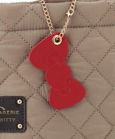 LA BAGAGERIE 【LA BAGAGERIE×HELLO KITTY】リボンチャーム付き　キルティングトート