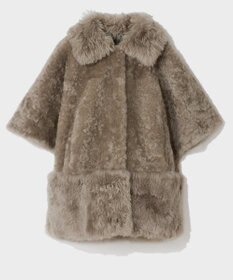 GRACE CONTINENTAL ムートンポンチョコート