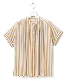 23区 L 【WEB&一部店舗限定/洗える】ストライププリント シフォン ブラウス