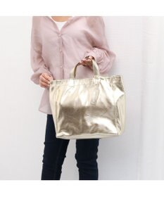 UNBILLION cachecache ソフトメタリックショッパートート