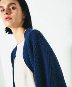 GRACE CONTINENTAL 畦ショートニットカーディガン