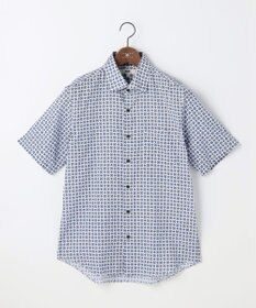 JOSEPH ABBOUD 【キングサイズ・綿100％・JAPANファブリック】パナマボイルプリント 半袖シャツ