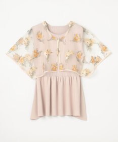 GRACE CONTINENTAL 刺繍ケープニットトップ