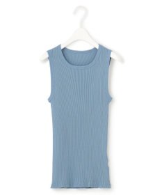 ICB 【洗える】オーガニックリブタンク カットソー サックスブルー系