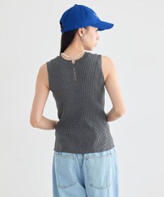 earth music&ecology 前後2WAYスリット釦タンクトップ