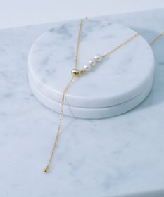 Pisceans 3ドロップパールスライドネックレス