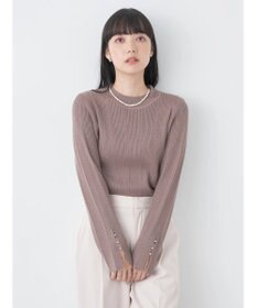 earth music&ecology 袖パールハイネックリブプルオーバー