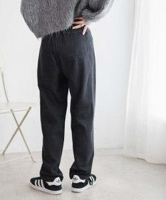 WEGO 【ウエストゴム】ウエストフリルデニムマムパンツ