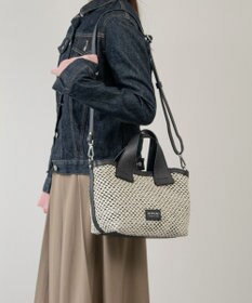 INTER-CHAUSSURES 【RIPANI】サマーツイード・レザーコンビバッグ