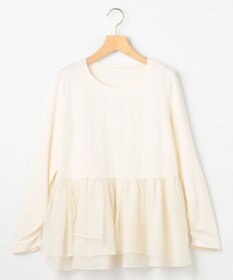 組曲 オーガンジーコンビ ロングTシャツ