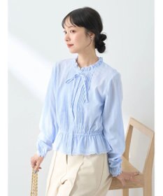 earth music&ecology ピンタックフリルブラウス