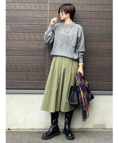 Green Parks ｆｕｗａっとメランジ前後差ニットプルオーバー