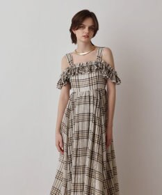 GRACE CONTINENTAL チェックサッカーワンピース