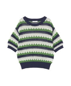 AMERICAN HOLIC マルチボーダー配色ニット