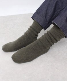 WHITE MAILS 【UNISEX】WOOL PAPER DOUBLE KNIT ルームソックス