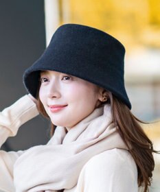MOONBAT 【洗える】ウールバケットハット サイズ調整可 UVカット 畳める 大きめ