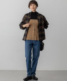 23区 L 【洗える】ブラッシュド ビエラチェック シャツ