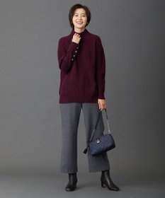 J.PRESS LADIES L 【洗える】チェルビックチェック セミワイド パンツ