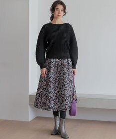 組曲 S 【加藤ローサさん着用】フラワージャカード スカート