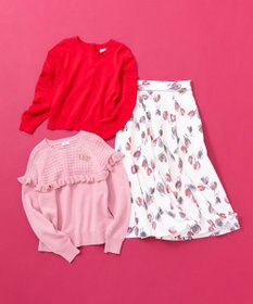 組曲 チューリッププリント フレアスカート