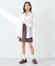 earth music&ecology ウエストドロストシアーシャツ