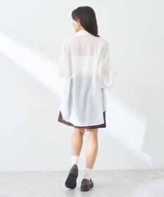 earth music&ecology ウエストドロストシアーシャツ