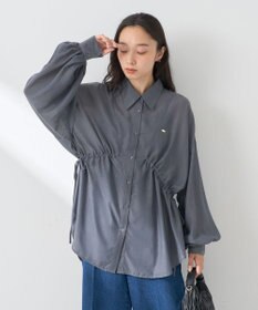 earth music&ecology ウエストドロストシアーシャツ