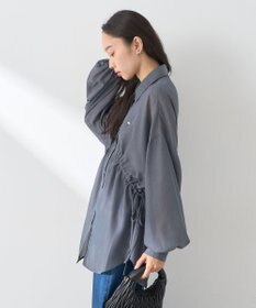 earth music&ecology ウエストドロストシアーシャツ