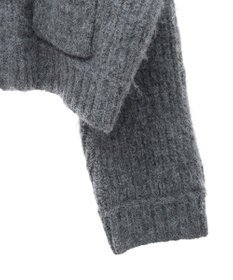 Green Parks フロントジップビックカラーニットブルゾン