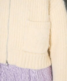 Green Parks フロントジップビックカラーニットブルゾン