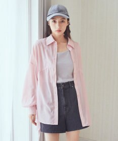 earth music&ecology ウエストドロストシアーシャツ