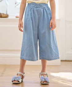 ANY KIDS シャンブレー ガウチョパンツ