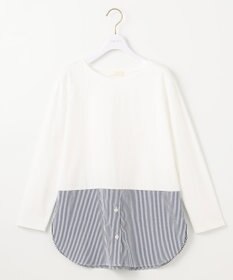 ANY SIS 【洗える】シャツコンビレイヤード カットソー